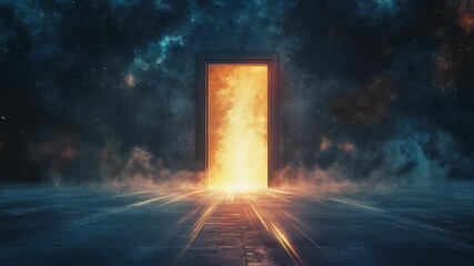 Wall Mural - a breathtaking cosmic doorway radiating with a vibrant and mesmerizing explosion of transcendent ene