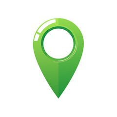 Fototapete - Green map pointer icon location symbol vector for gps navigation and place pinpointing