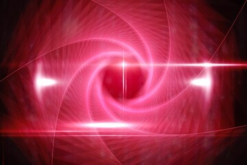Poster - Red vortex design on black
