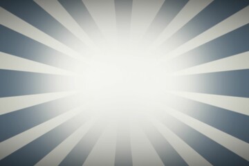 Poster - Flat design radial burst radiating light and dark gray rays converging on central white glow