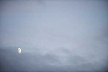 Wall Mural - scenic view of moon against sky