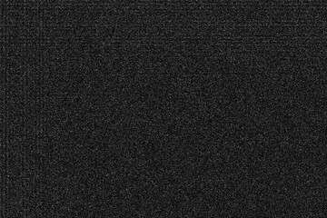 Poster - Black white pixel noise is filling flat design illustration, with transparent background on right