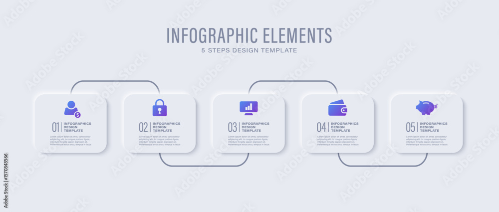 Creative concept for infographic with 5 options. Infographic template ...