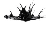 splashes of petroleum oil on transparent background