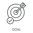 © Diah - target goal Line Icon, Outline Symbol Illustration, Editable Stroke perfect for logos and more