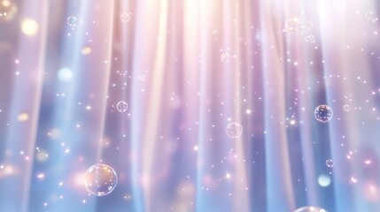 Poster - Bright bubbles and soft light create a serene atmosphere in an ethereal setting
