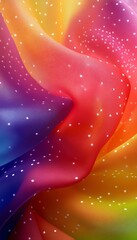 Poster - Vibrant Abstract Colorful Fabric Textures Blending with Radiant Highlights in a Dreamy Background