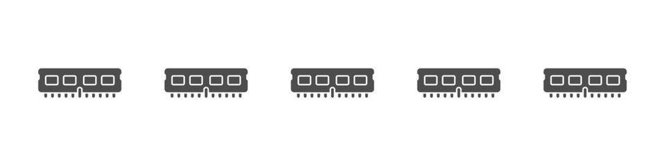 RAM Memory Icon outline simple illustration isolated
