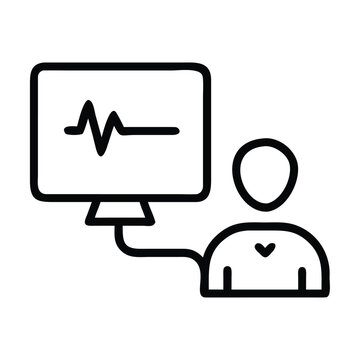 Electrocardiogram vector illustration