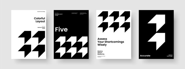 Wall Mural - geometric brochure layout. modern book cover template. creative background design. business presenta