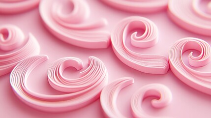 Poster - Elegance in Blush A Delicate Dance of Swirls and Textures on a Soft Mauve Canvas for Art Lovers