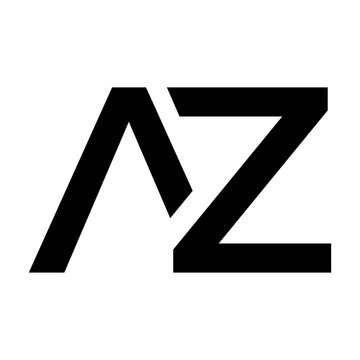 Alphabet letter AZ monogram logo vector design