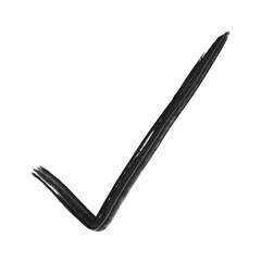 Fototapete - Hand drawn black check mark symbol isolated on transparent background
