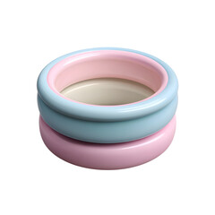Aufkleber - 3D clay style icon of a pastel colored spa tub or bath with a soft smooth surface and a minimal centered design on a white background