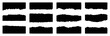 © Vectory Icons - Set of black torn paper edge shapes on white background for design