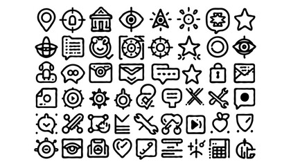 minimalist UI line icons 