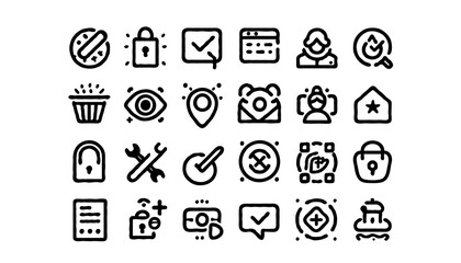 minimalist UI line icons 