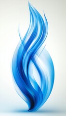 Poster - Abstract Blue Smoke Waves Forming Ethereal Texture in Motion, Smooth Background for Design Elements
