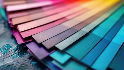 Poster - Close-up shot of a bunch of colorful papers, ideal for design or craft projects