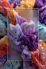 Poster - Colorful abstract artwork with layered textures and gradient background