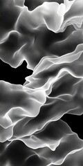 Poster - Futuristic Abstract Shapes and White Wave Streams Convergence Graphic for Modern Tech Background Art