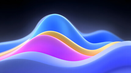 Poster - Dynamic fluid color gradient background, abstract KV main visual business PPT background