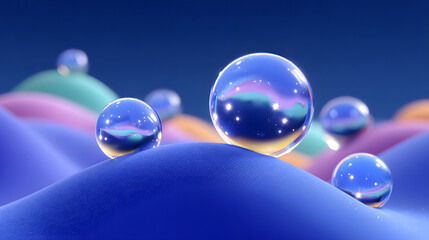 Poster - Dynamic fluid color gradient background, abstract KV main visual business PPT background