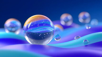 Poster - Dynamic fluid color gradient background, abstract KV main visual business PPT background