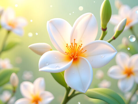 Colorful flower graphic poster PPT background, abstract flower computer wallpaper background