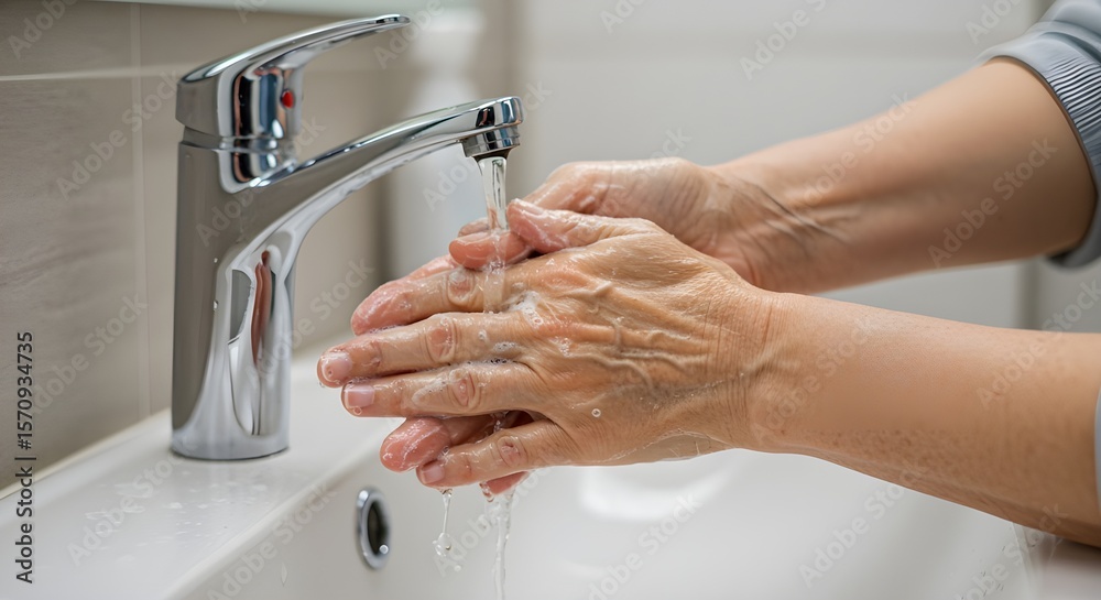 Proper Handwashing Technique A Step-by-Step Guide to Clean Hands Stock ...