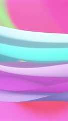 Poster - Animation of multi coloured layers waving over vibrant background