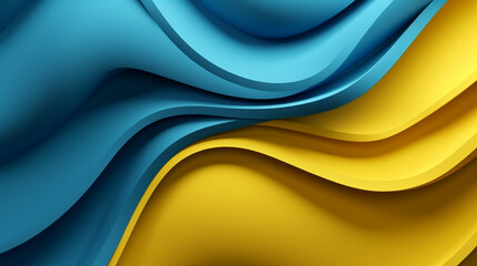 Wall Mural - Orange and blue curve wave line background modern artwork design