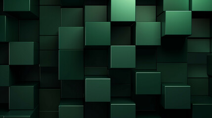 Wall Mural - Abstract green geometric shape background