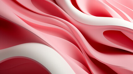 Wall Mural - Abstract Smooth Pink and white wave Mesh Gradient Background Design