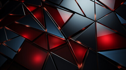 Wall Mural - Red geometric texture. Abstract background