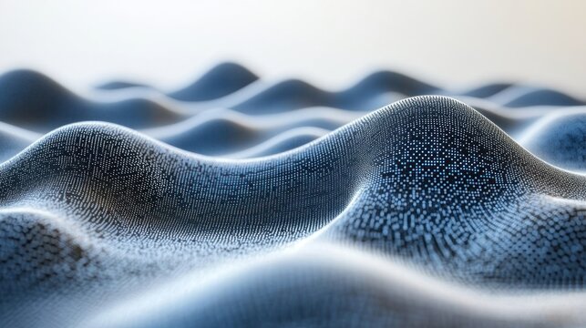 Abstract textured waves of dark blue and light gray