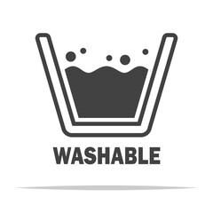 Wall Mural - washable outline icon transparent vector isolated