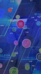 Poster - Animation of data processing over screens and world map