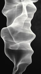 Wall Mural - Ethereal plume of light flows upward, curving gently against a dark backdrop