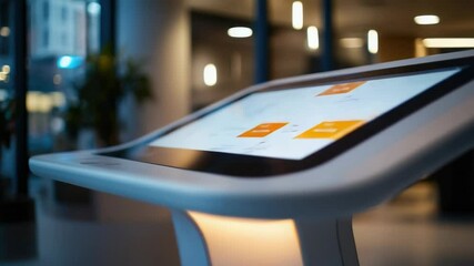 Poster - A personless scene featuring a tablet computer placed on a table