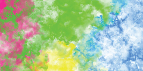 Aufkleber - Colorful abstract watercolor background with blended hues featuring pink green yellow blue and white shades for decorative purposes