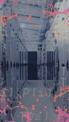 Poster - Animation of data processing and connections over computer servers