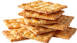 © porosh - Crispy baked salty crackers snack isolated on transparent picture