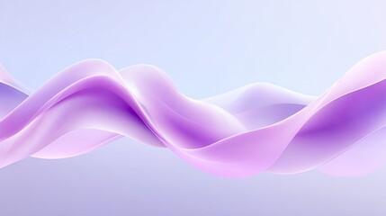 Poster - Soft Purple Waves Flowing Across a Calm Background with Gradient Shades