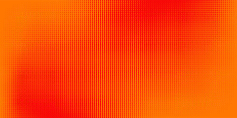 Aufkleber - Dots halftone orange color pattern gradient texture with technology digital background. Dots pop art comics with summer background