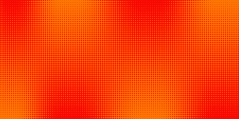 Aufkleber - Dots halftone orange color pattern gradient texture with technology digital background.