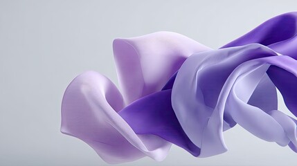 Poster - Colorful Flowing Fabric Movement in Soft Shades of Purple and Lilac