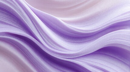 Poster - Flowing Lavender Satin Fabric Background with Soft Waves and Texture