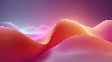 Poster - Abstract Gradient Landscape with Soft Curves and Vibrant Colors