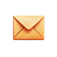 Poster - Gold Envelope Illustration Communication Letter Email Message on transparent background